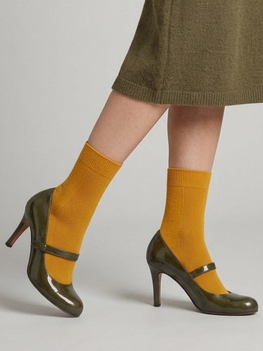 Via spiga dark green patent - via,